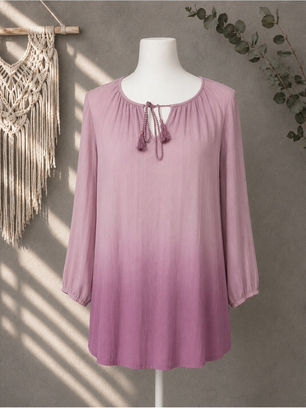 Como Vintage Purple Ombre Blouse